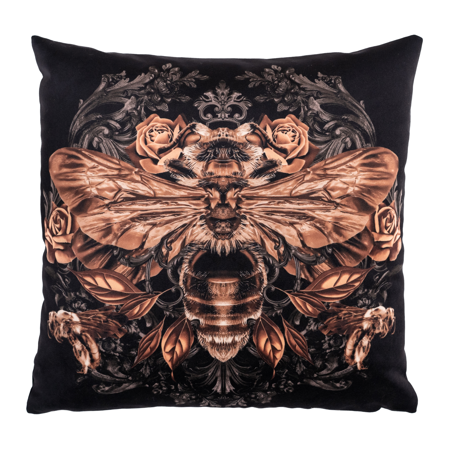 Into The Dark: Honey Bee Velvet Cushion Cover