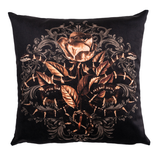 Into The Dark: Rose & Serpent Velvet Cushion Cover